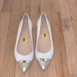 Kate spade white flats